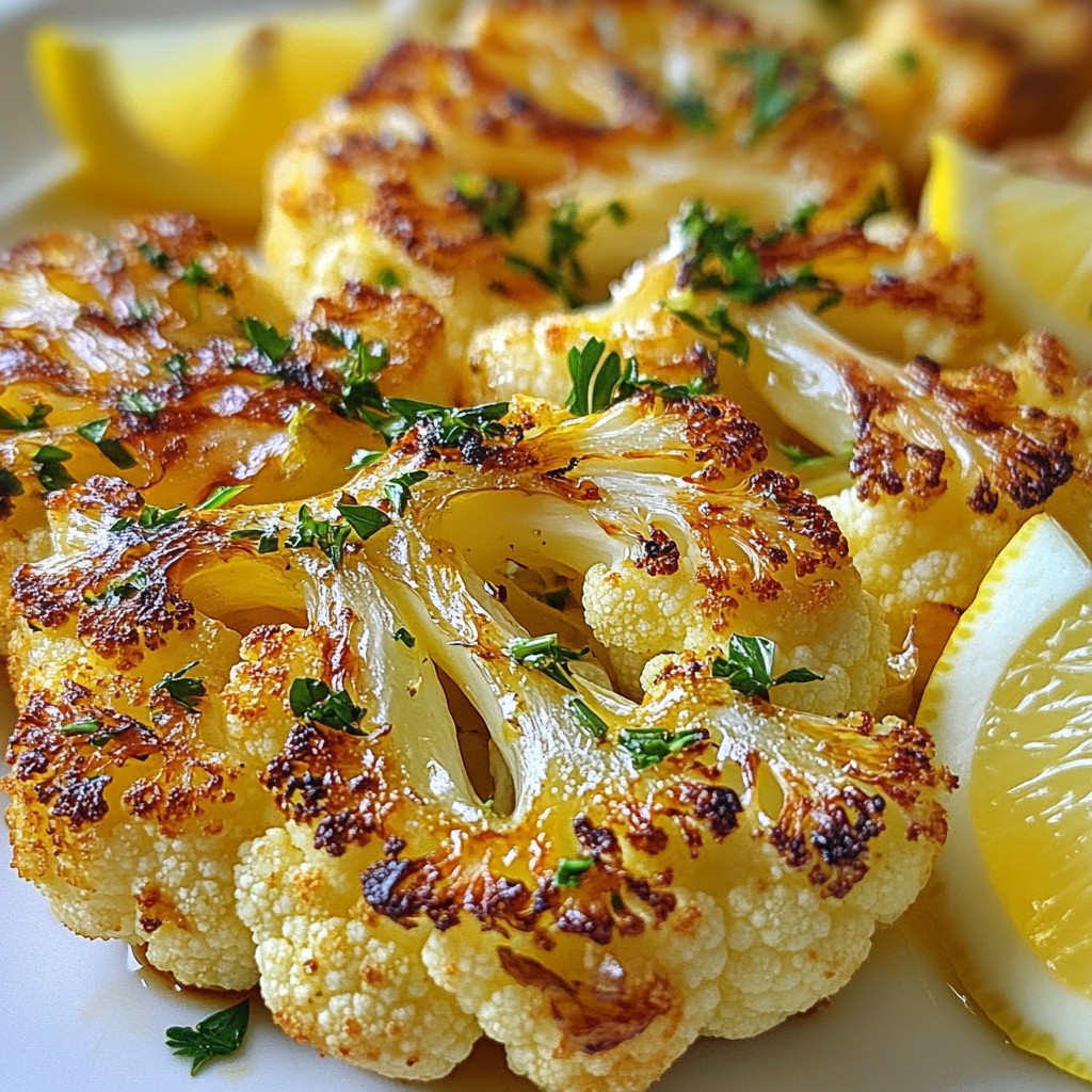 Garlic Herb Roasted Cauliflower Steaks Savory Delight
