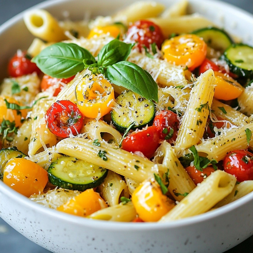 One-Pot Italian Herb Veggie Pasta Quick and Easy Meal