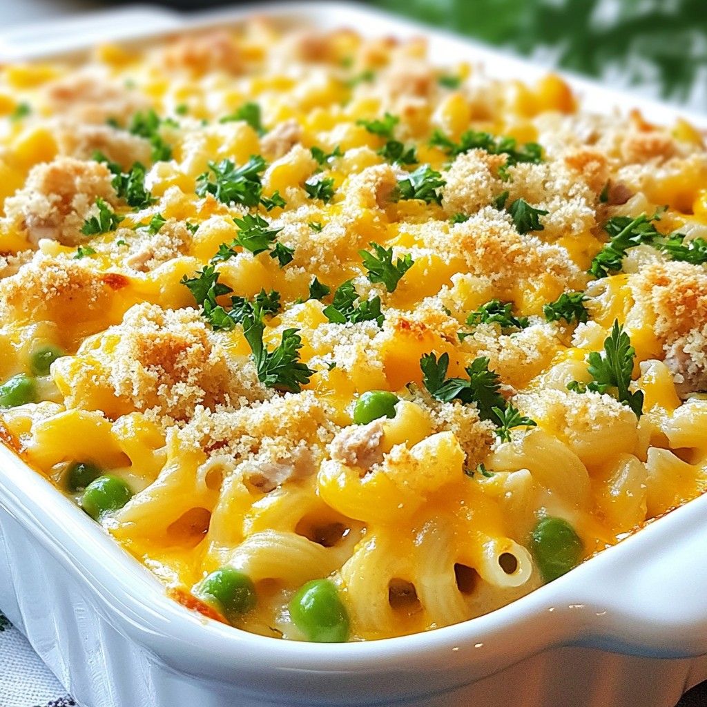 Baked Cheesy Tuna Pasta Casserole Tasty Family Meal
