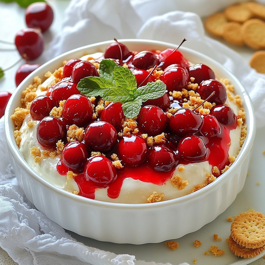 Cherry Cheesecake Dip Creamy and Delightful Treat