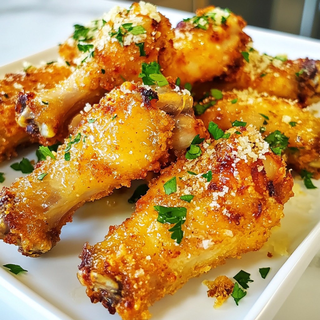 Crispy Garlic Parmesan Chicken Wings Flavorful Delight