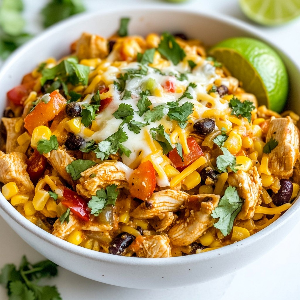 One-Pot Mexican Chicken and Corn Pasta Delight