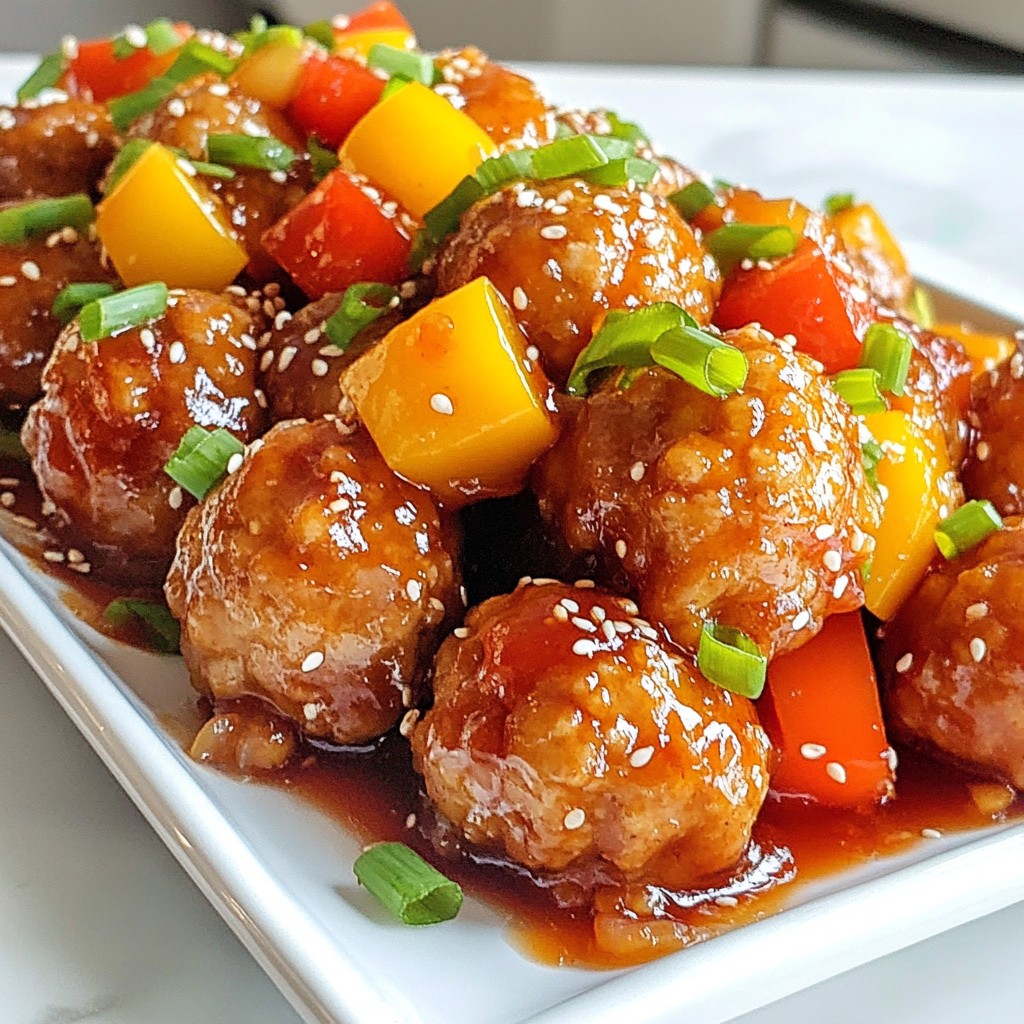 Sweet and Sour Chicken Meatballs Tasty Dinner Option