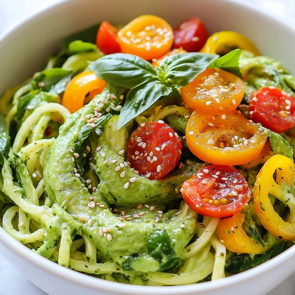 Whole Wheat Veggie and Avocado Noodles Delight