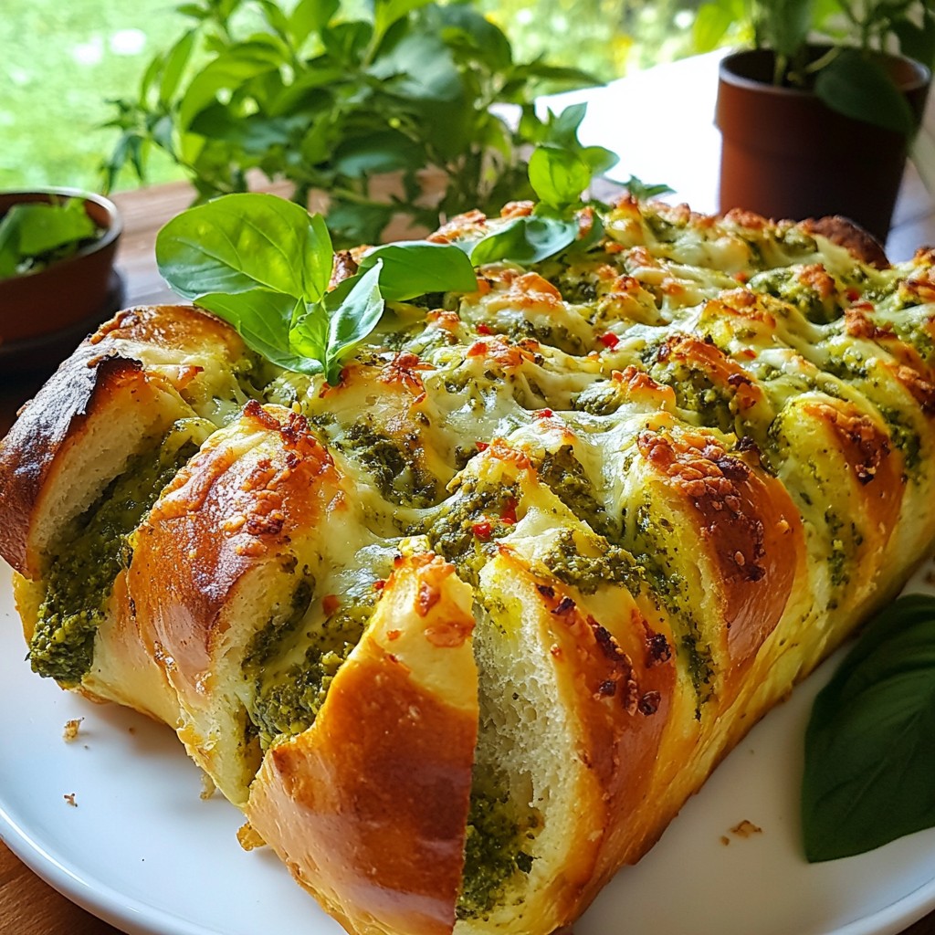 Pesto Parmesan Pull Apart Bread Tasty and Simple Recipe