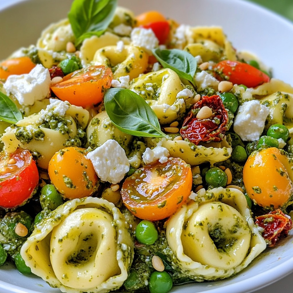 Creamy Pesto Tortellini Salad Fresh and Flavorful Dish