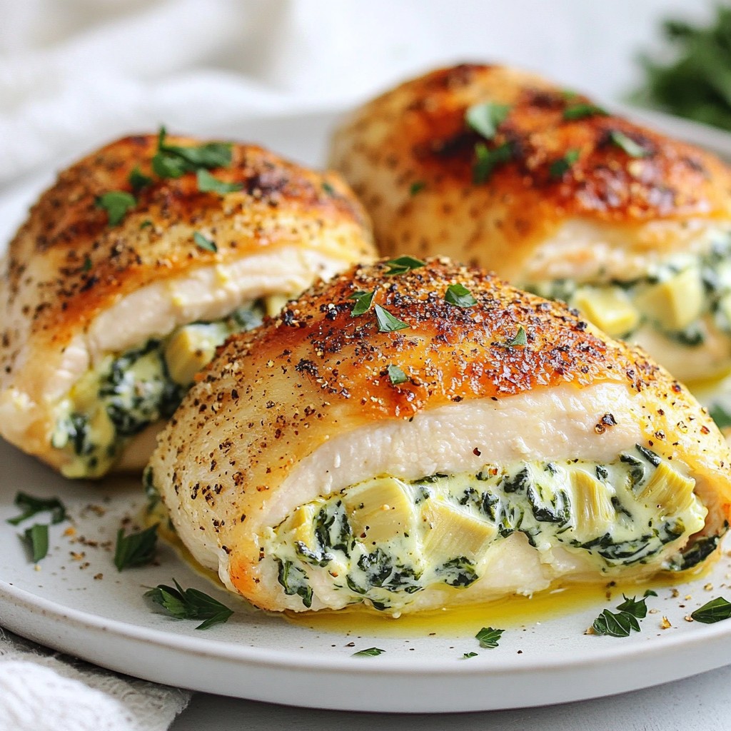 Spinach Artichoke Stuffed Chicken Flavorful Dish