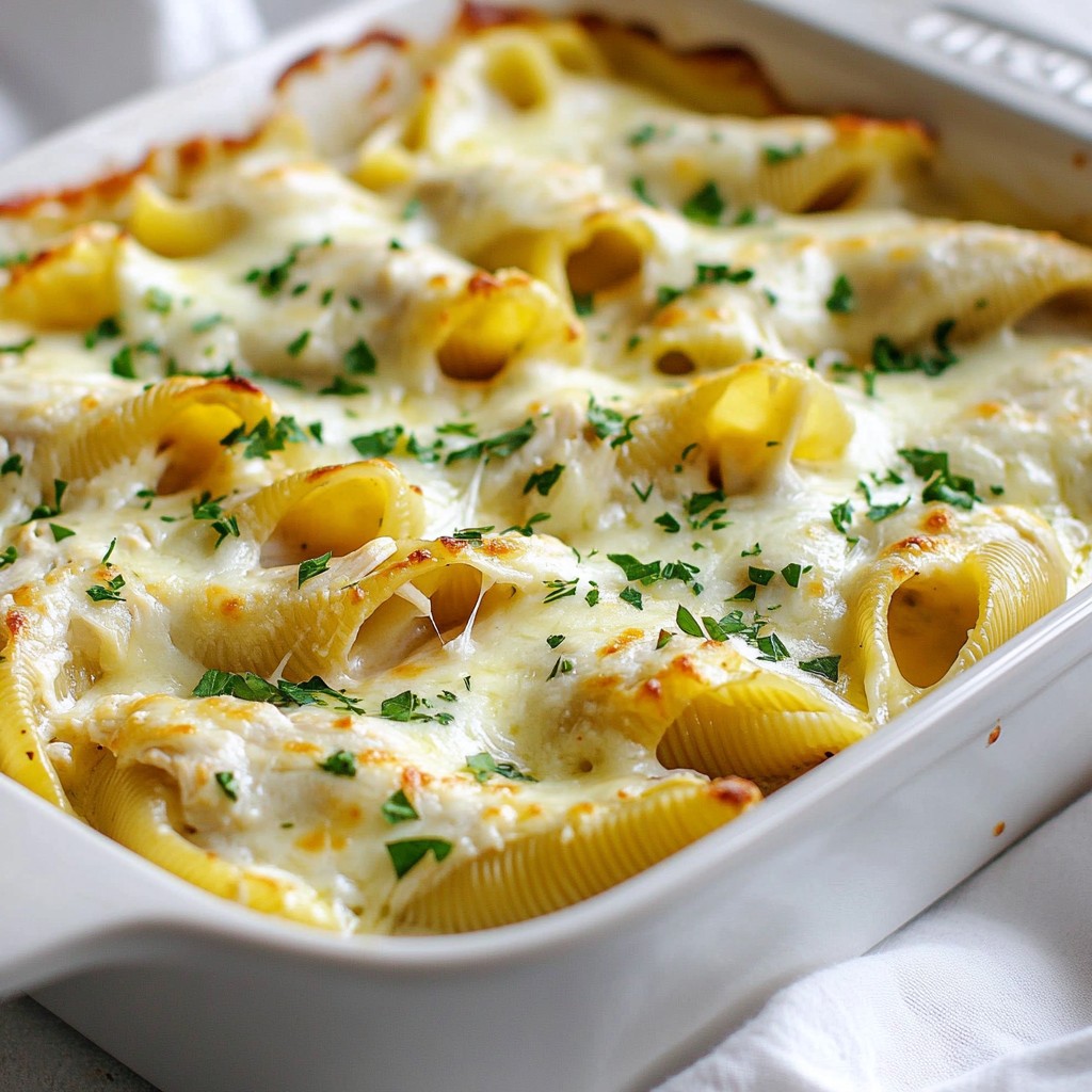 Flavorful Chicken Alfredo Stuffed Shells Recipe