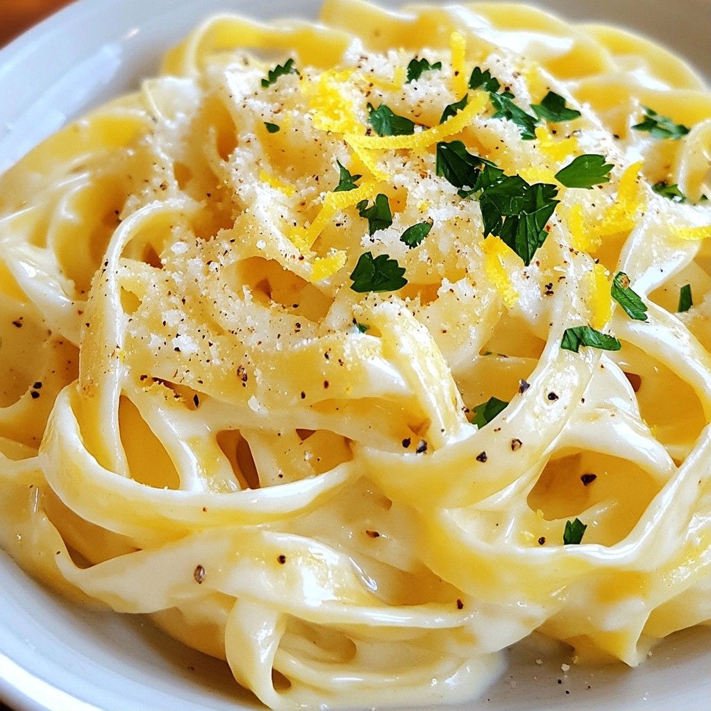 Creamy Garlic Lemon Zest Pasta Delightful Dinner Idea