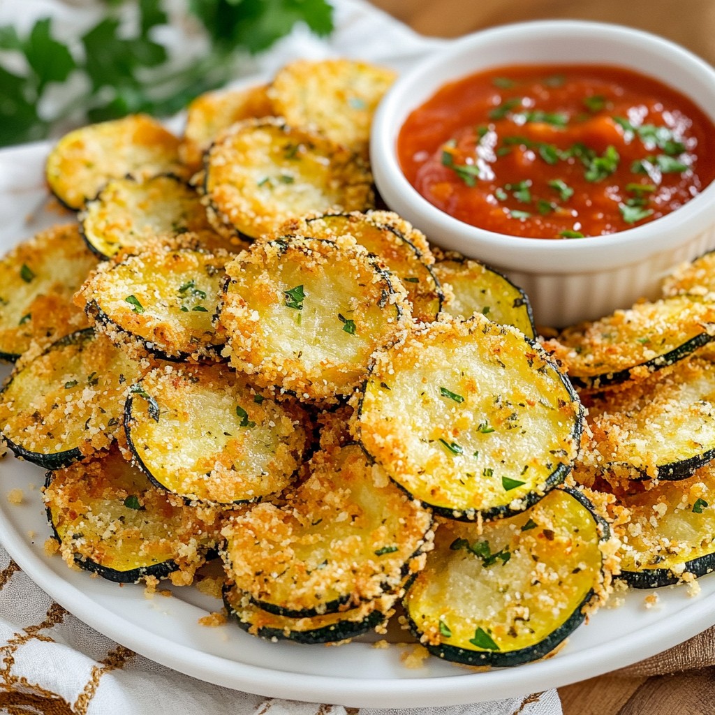 Garlic Parmesan Zucchini Chips Crispy and Flavorful Snack