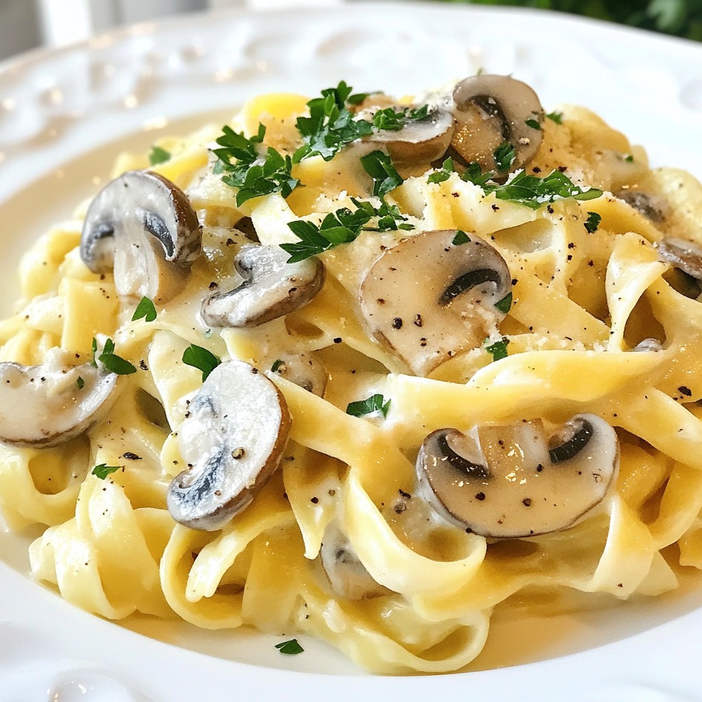 Rich Mushroom and Truffle Creamy Pasta Delight