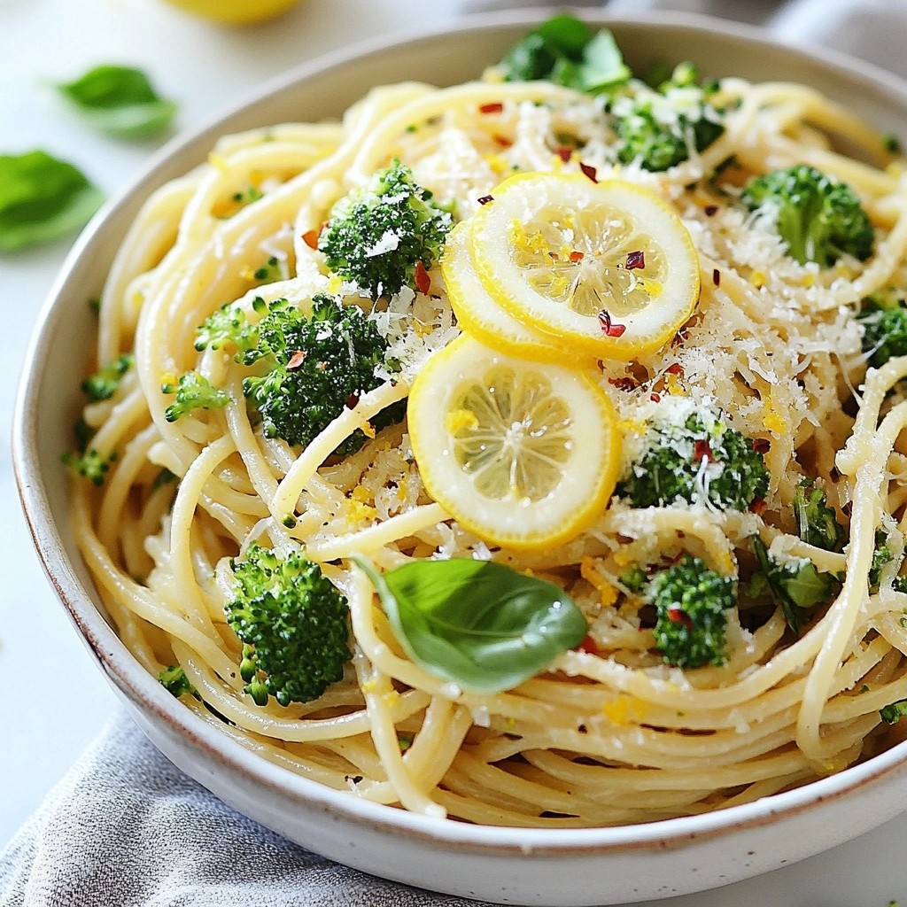 Zesty Lemon and Broccoli Whole Wheat Pasta Delight