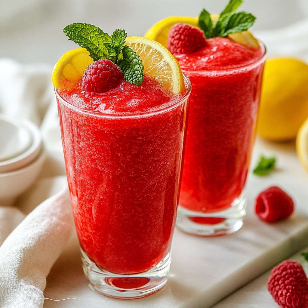 Raspberry Lemonade Slushies Refreshing Summer Treat