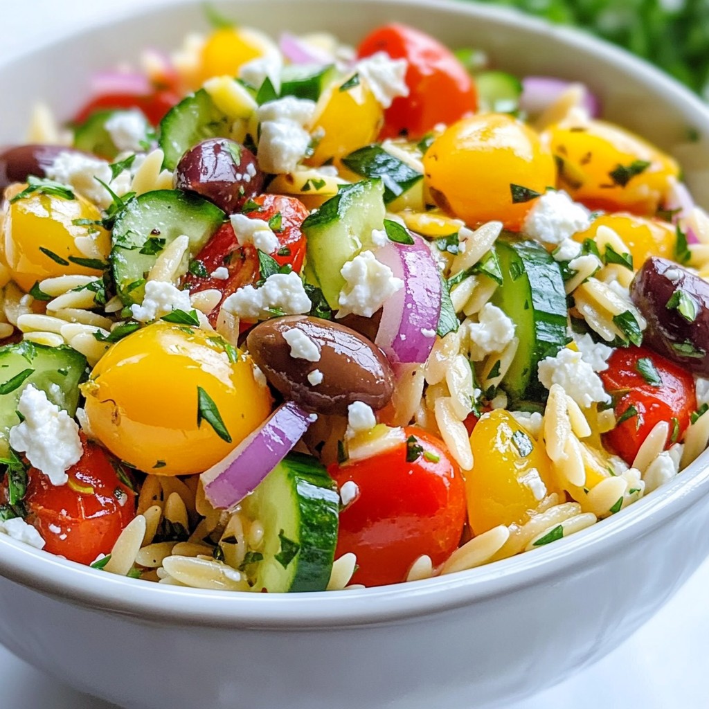 Mediterranean Orzo Salad Fresh and Flavorful Dish