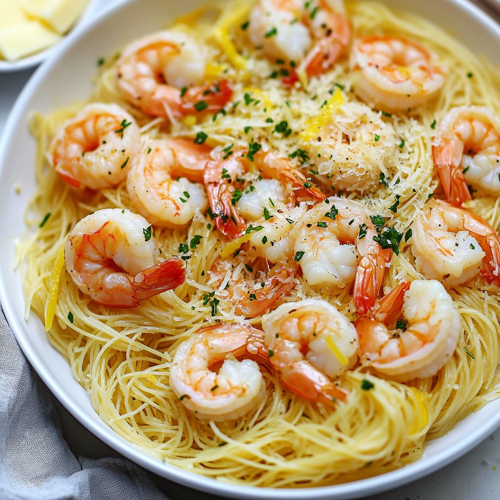 Garlic Butter Shrimp Angel Hair Pasta Flavor Boost