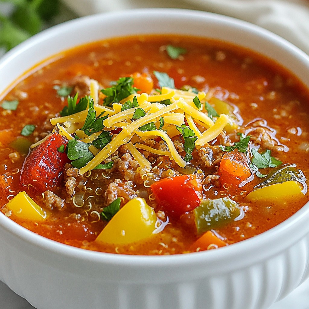 Stuffed Pepper Soup Flavorful and Hearty Delight