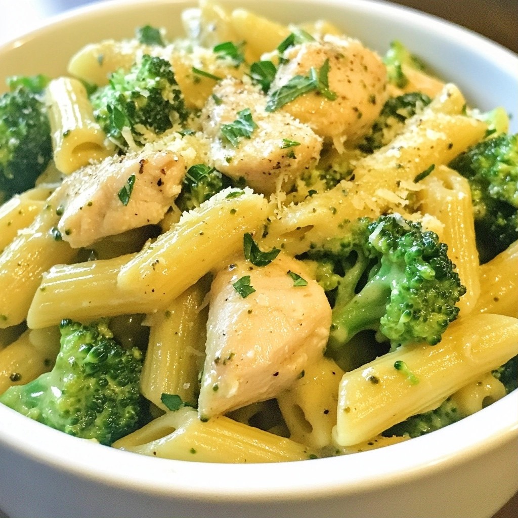 One-Pot Italian Herb Chicken and Broccoli Pasta Delight