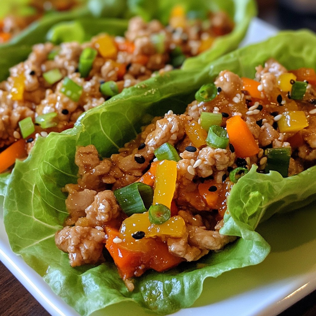 Savory Sesame Ginger Chicken Lettuce Wraps Delight
