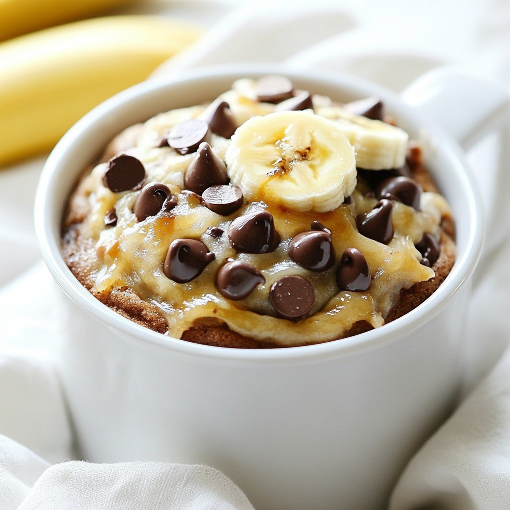 Chocolate Chip Banana Bread Mug Cake Delight