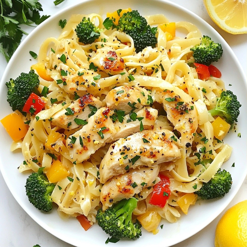 Quick Garlic Lemon Chicken Noodles Flavorful Delight