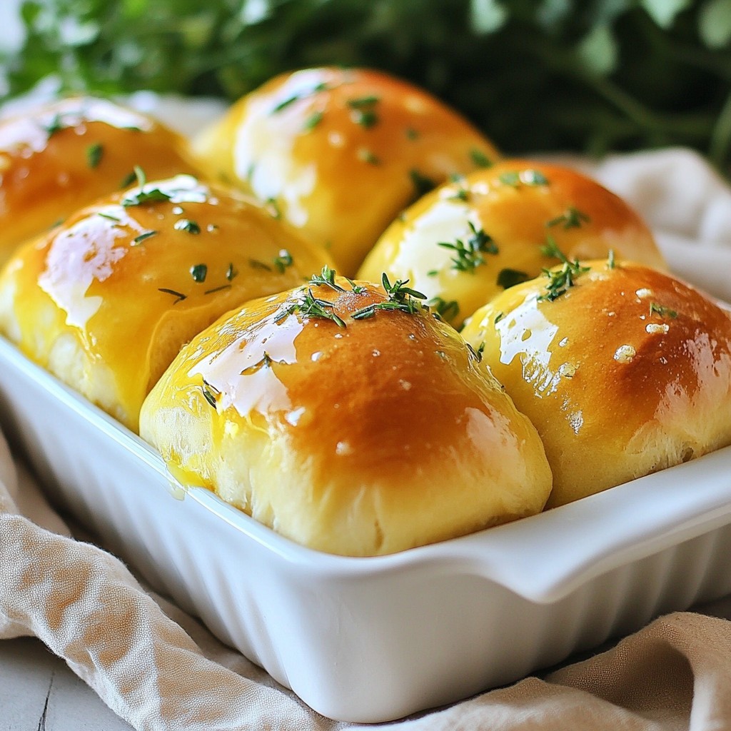 Garlic Herb Dinner Rolls Soft and Savory Delight