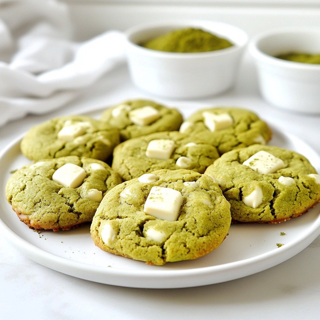 Matcha White Chocolate Cookies Irresistible Treats