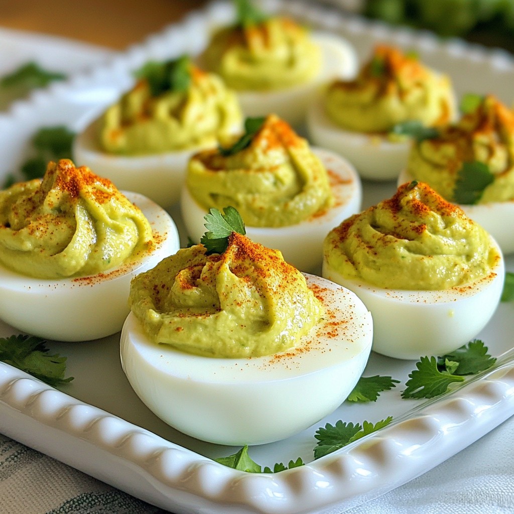 Avocado Lime Deviled Eggs Simple and Tasty Snack