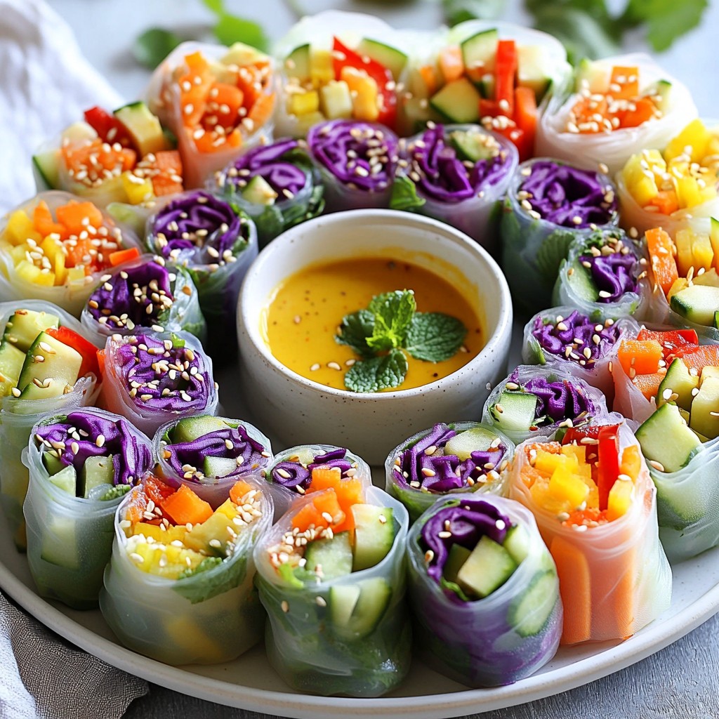 Rainbow Veggie Spring Rolls Fresh and Flavorful Recipe
