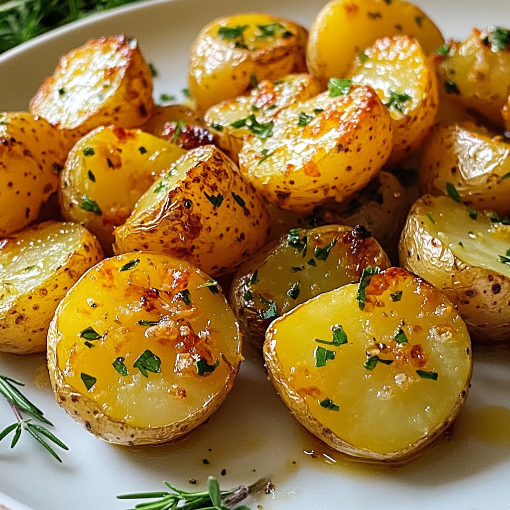 Garlic Butter Herb Roasted Potatoes Simple Side Dish