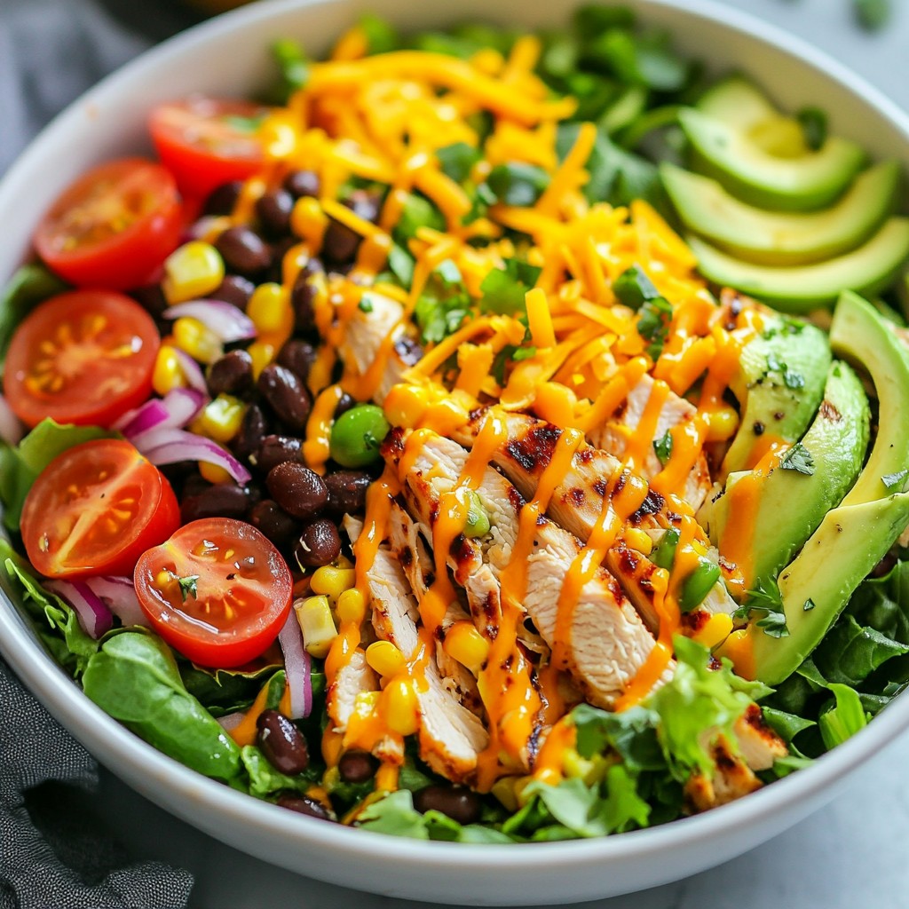 BBQ Ranch Chicken Salad Flavorful and Satisfying Meal