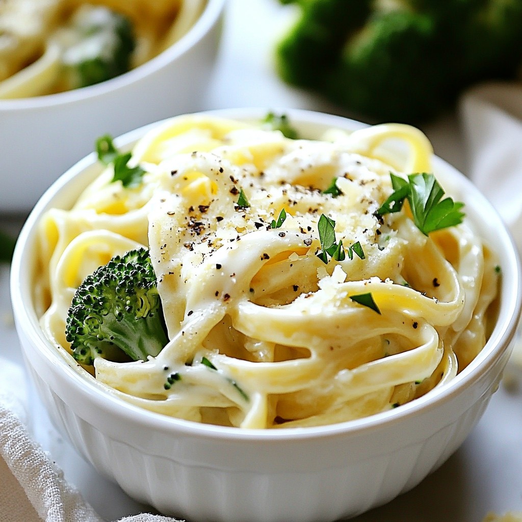 Rich Creamy Alfredo Noodles with Broccoli Delight