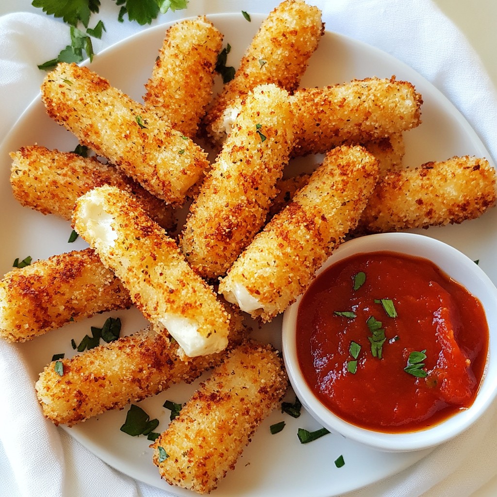 Crispy Air Fryer Mozzarella Sticks Easy Snack Recipe