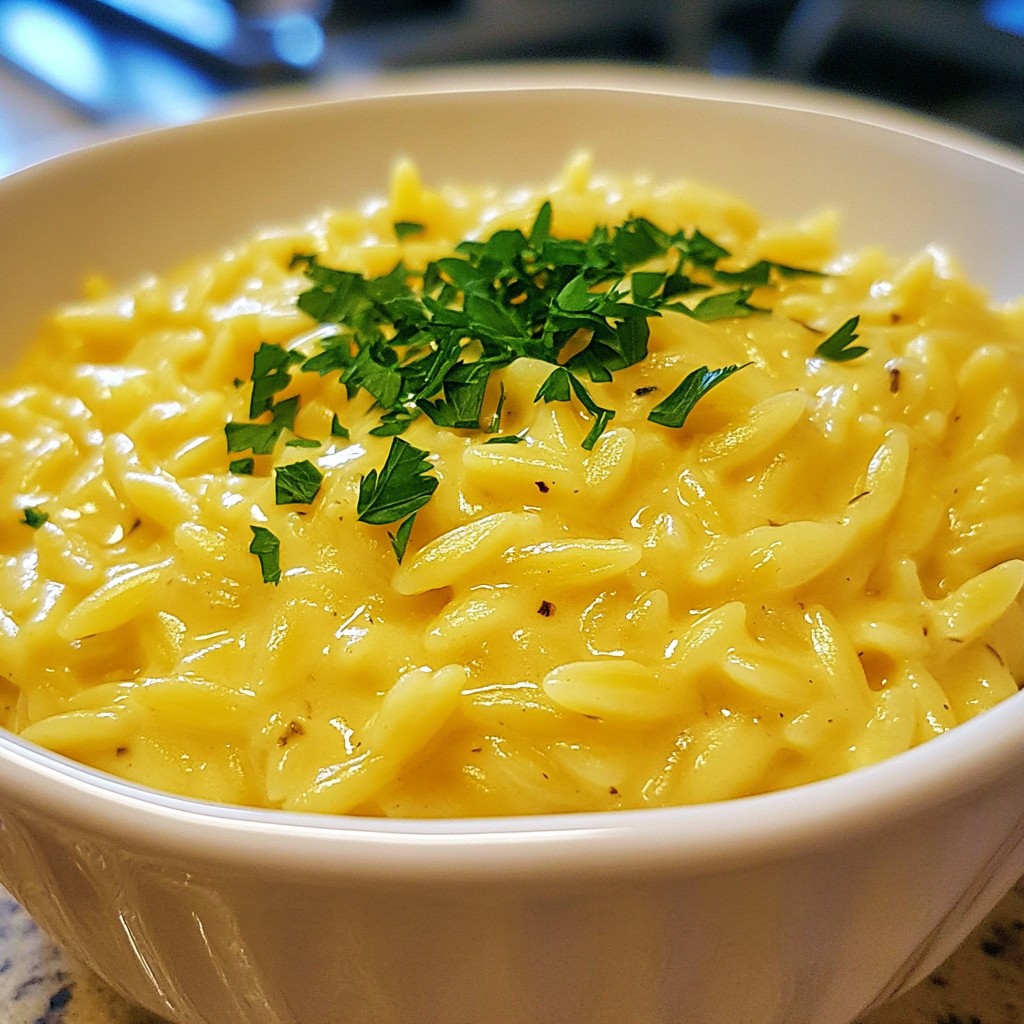 Creamy Garlic Parmesan Orzo Simple Weeknight Dish