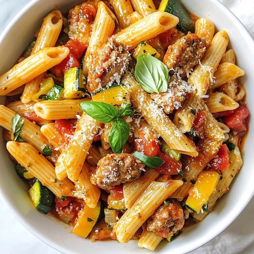 One-Pot Savory Turkey Sausage Pasta Quick Recipe