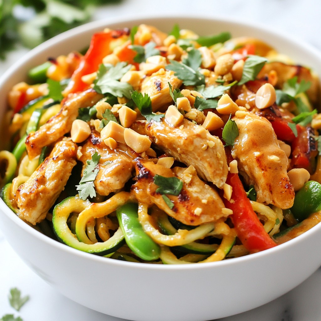 Thai Peanut Chicken Zoodles Quick and Flavorful Meal