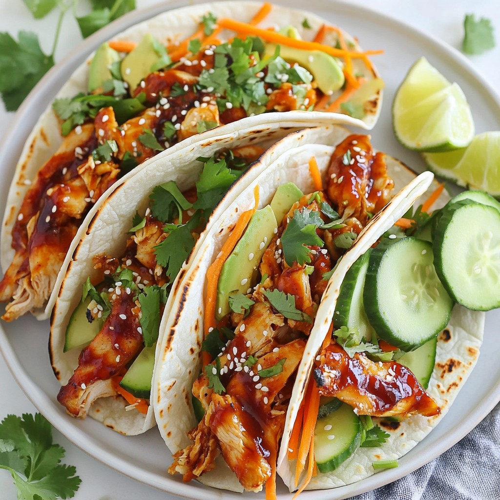 Spicy Korean BBQ Chicken Tacos Flavorful and Fun Meal