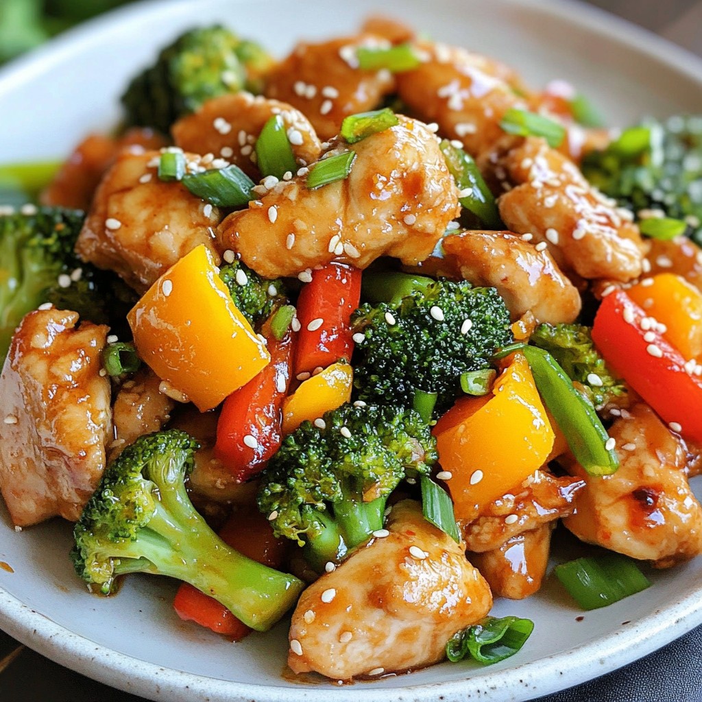 Sticky Orange Chicken Stir-Fry Flavorful Delight