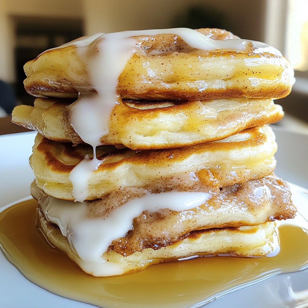 Cinnamon Roll Pancakes Tasty Breakfast Delight