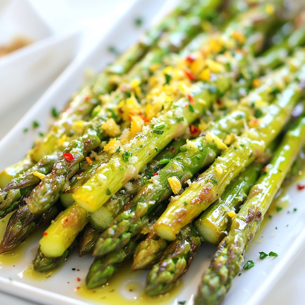 Lemon Garlic Roasted Asparagus Tasty Side Dish