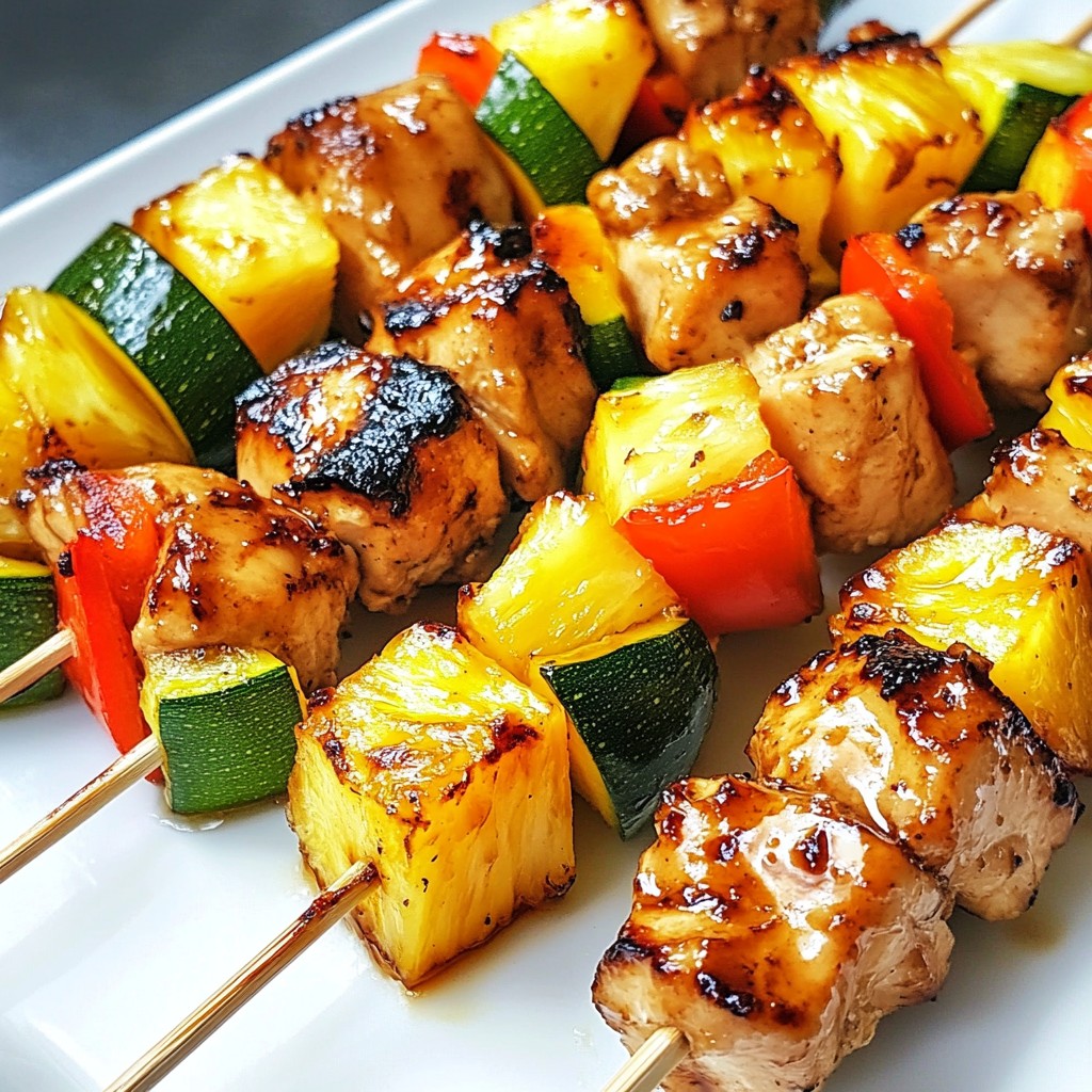Teriyaki Pineapple Chicken Skewers Flavorful Grilling Fun