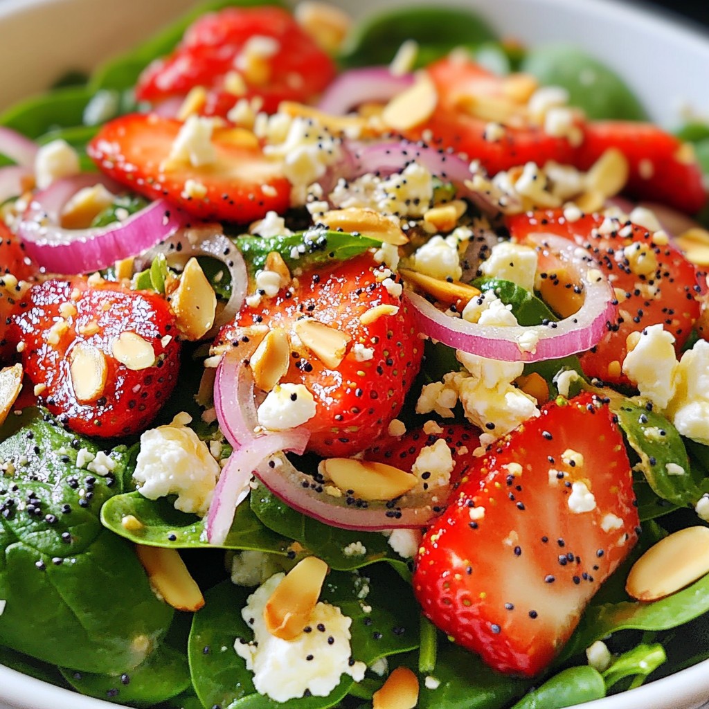 Strawberry Spinach Salad with Poppyseed Dressing Delight
