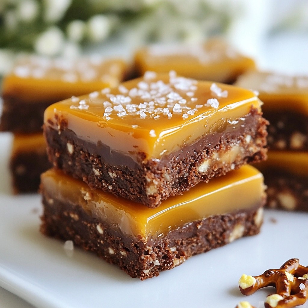 Salted Caramel Pretzel Brownies Rich and Decadent Treat