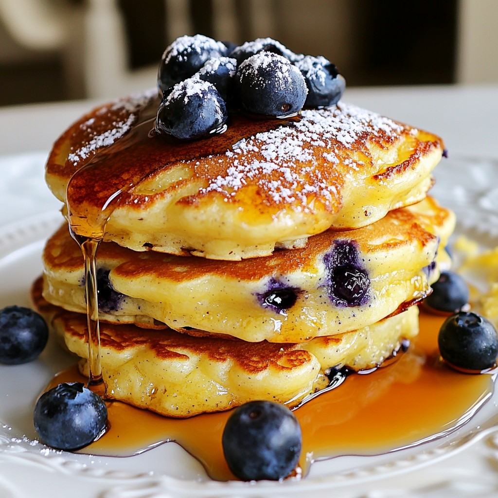 Lemon Blueberry Ricotta Pancakes Delightful Breakfast Treat