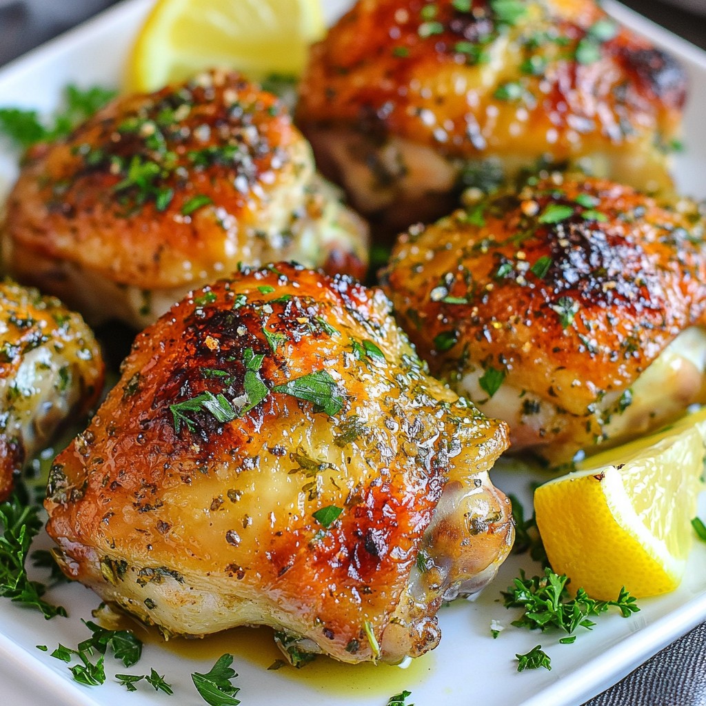 Herb Butter Roasted Chicken Thighs Simple and Savory