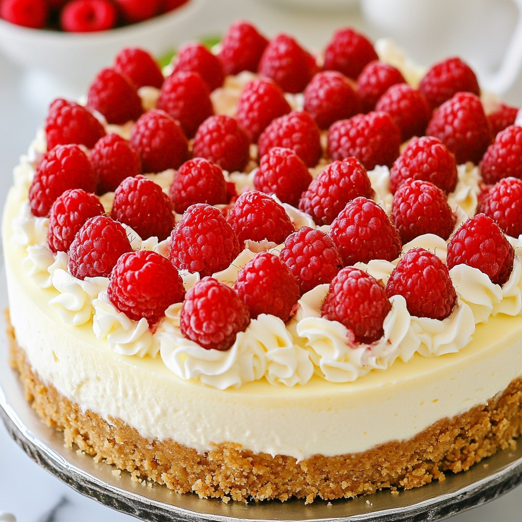 Raspberry White Chocolate Cheesecake Delightful Treat