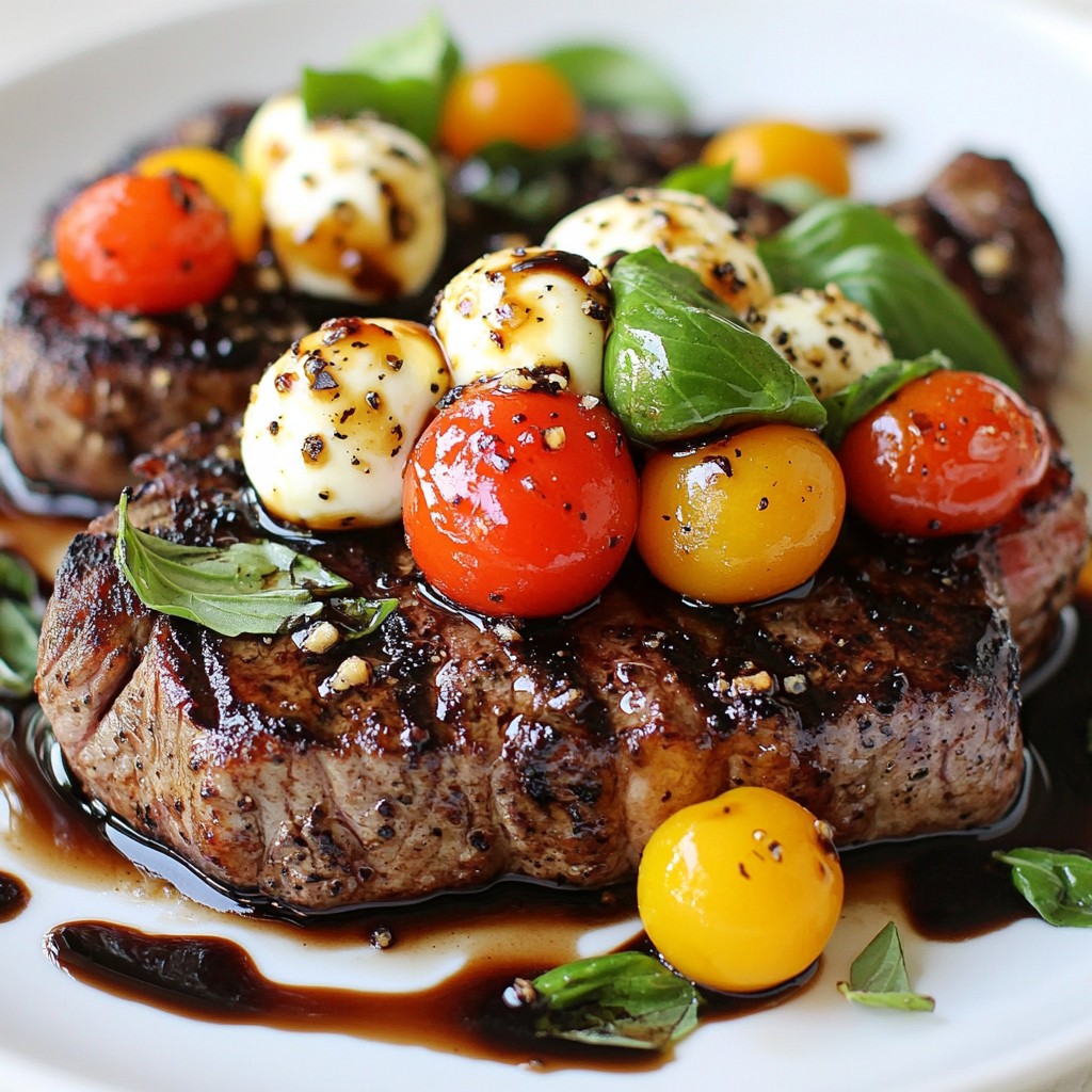 Balsamic Glazed Caprese Steak Flavorful Dinner Treat