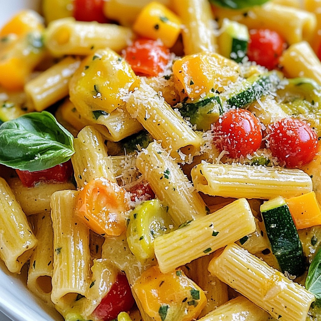 One-Pot Creamy Italian Vegetable Pasta Delight
