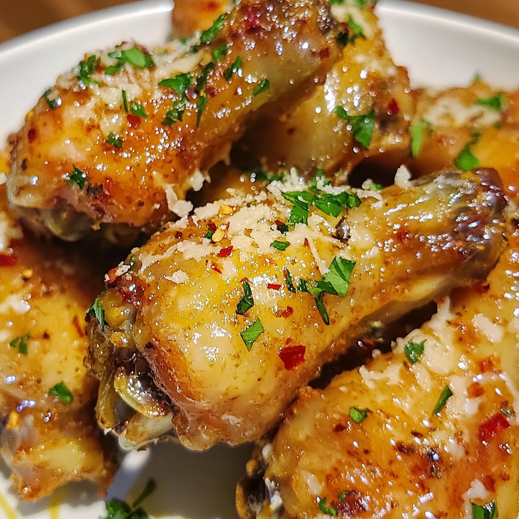 Crispy Garlic Parmesan Wings Flavorful Dinner Delight