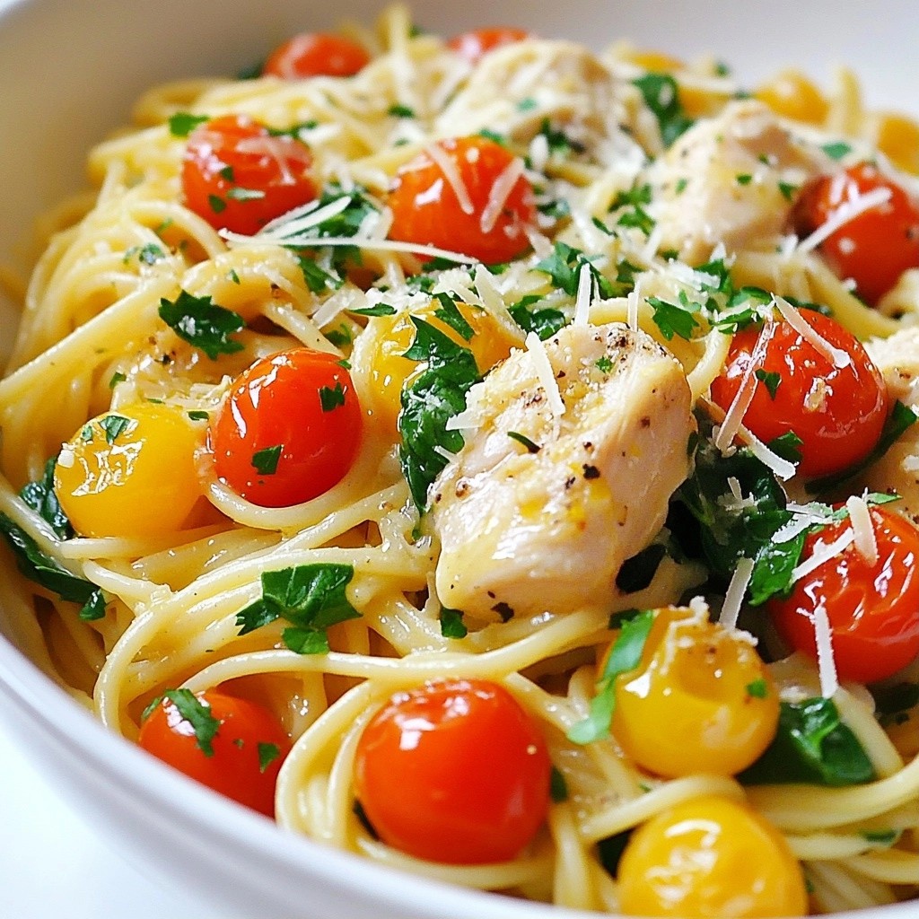 One-Pot Garlic Lemon Italian Chicken Pasta Delight