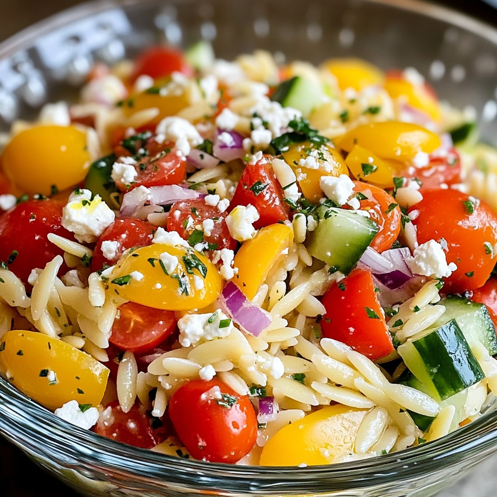 Lemon Herb Orzo Salad Fresh and Flavorful Dish
